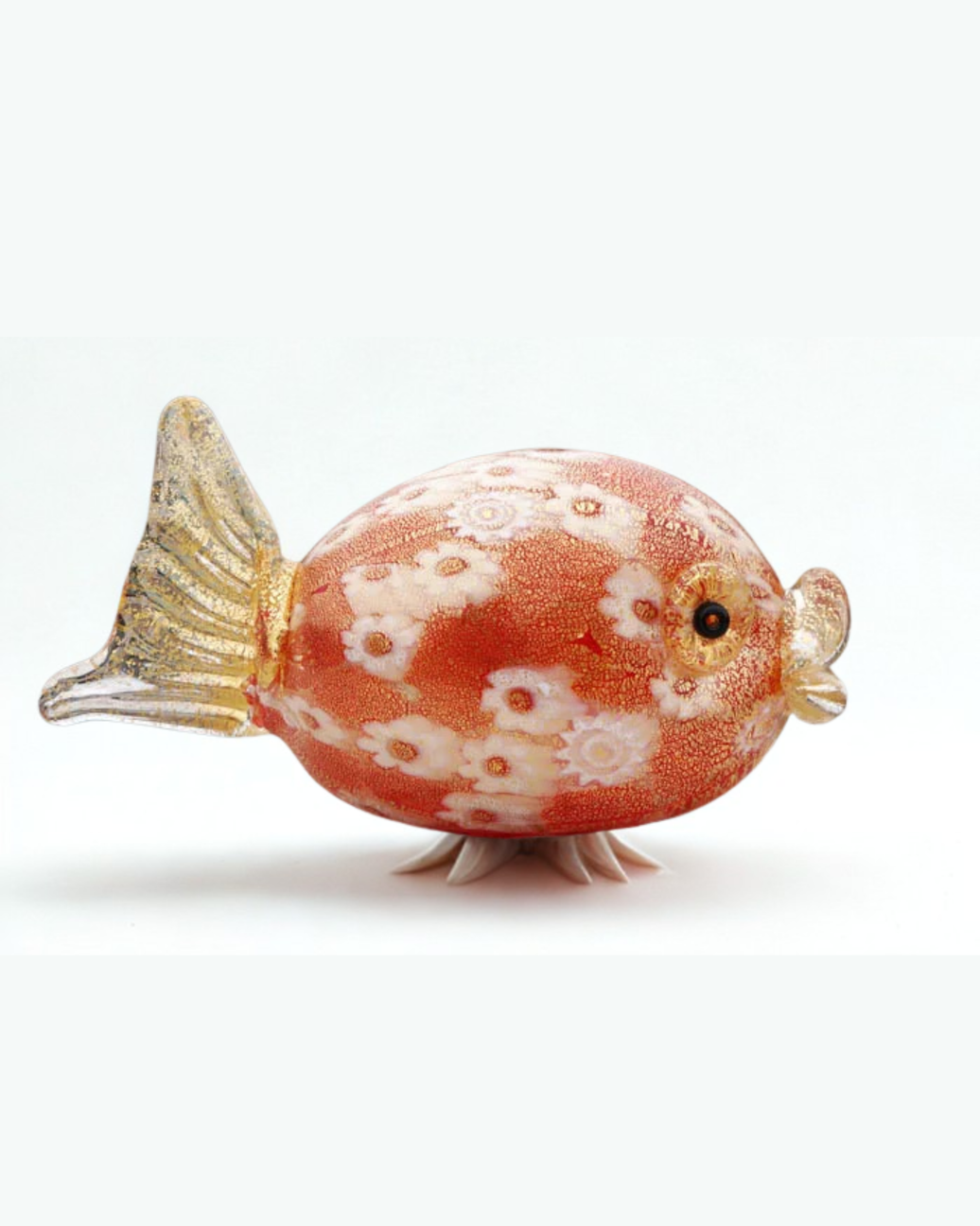 Baba – Murano glazen vis met Murrina Millefiori “Sicilië” en bladgoud 24kt