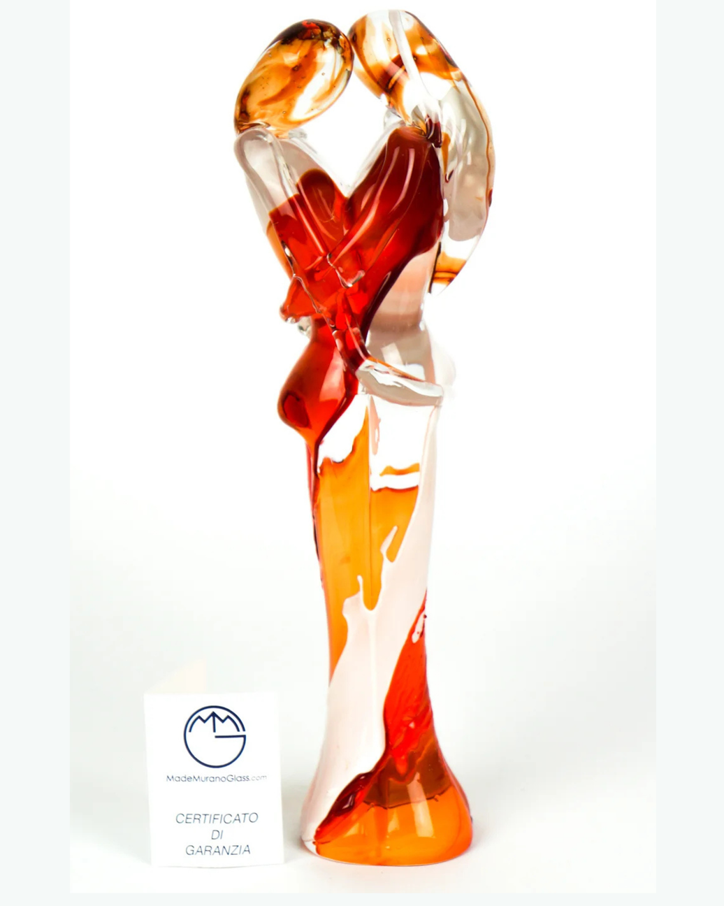 Badis – Oranje Wit Murano Glas Liefhebbers