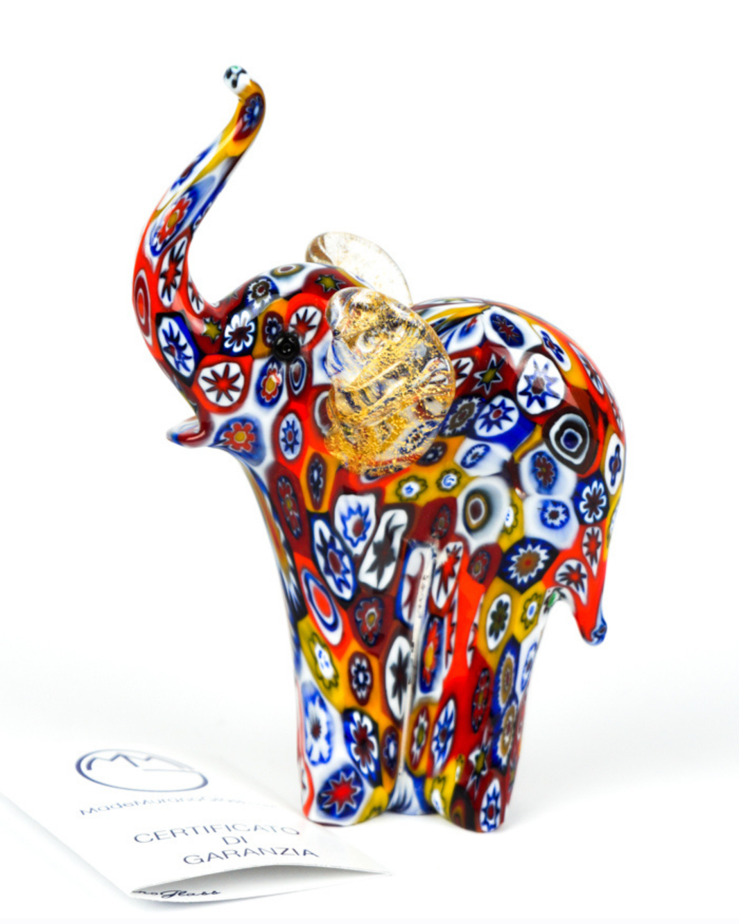 Fanty – Murano glazen olifant met Murrina Millefiori “Pasteo”